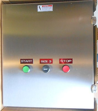 ABB NEMA Size 3 Stainless Starter with Start Stop Reset a Line a90 NEMA 4x Rated